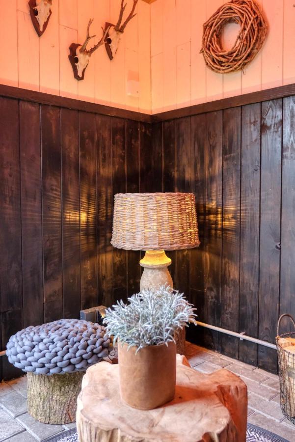 Lodge In Een Bosrijke Omgeving Met Hottub & Sauna Opt Rheezerveen ภายนอก รูปภาพ