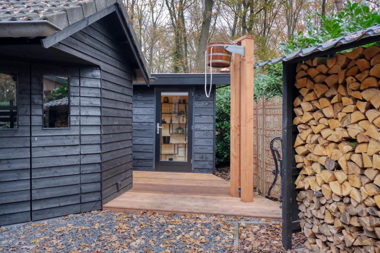 Lodge In Een Bosrijke Omgeving Met Hottub & Sauna Opt Rheezerveen ภายนอก รูปภาพ