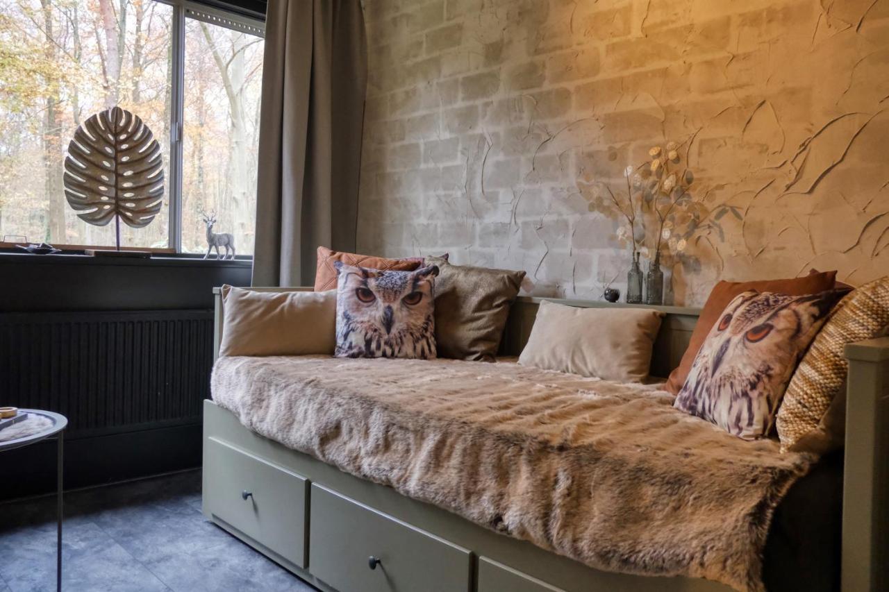 Lodge In Een Bosrijke Omgeving Met Hottub & Sauna Opt Rheezerveen ภายนอก รูปภาพ